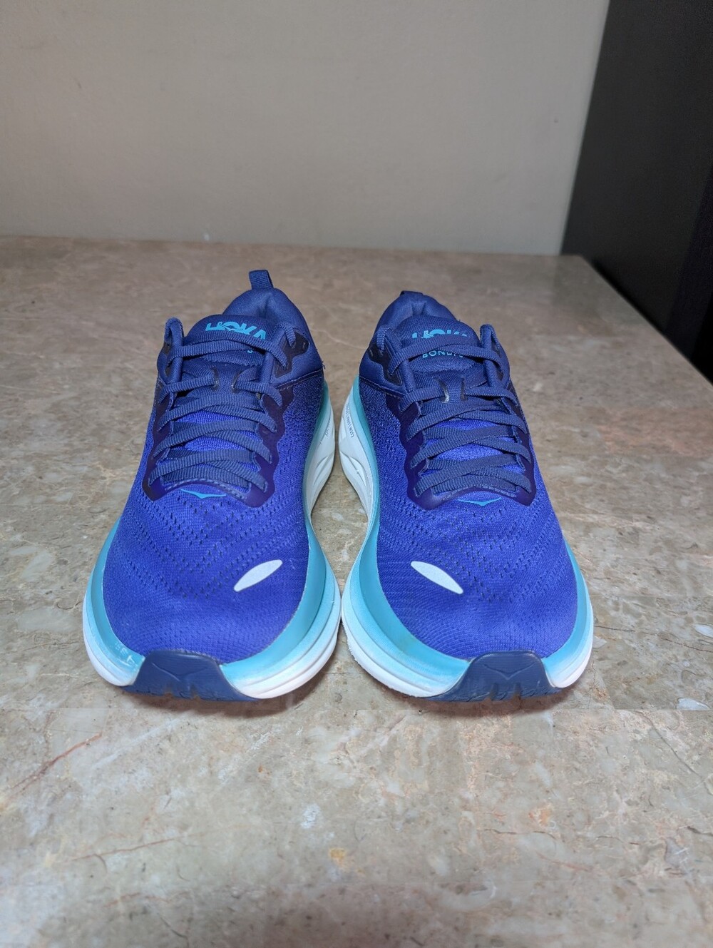 Hoka One One Bombi 8 Bellwether Blue Running Cushioned Shoes Women's Size 8.5 - Picture 3 of 10